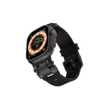 【Черный и Черный】Эксплорер - Механический, Ветер, Силиконовый ремешок