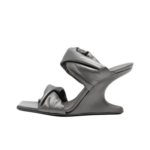 RICK OWENS Слипоны Серебристые Женские