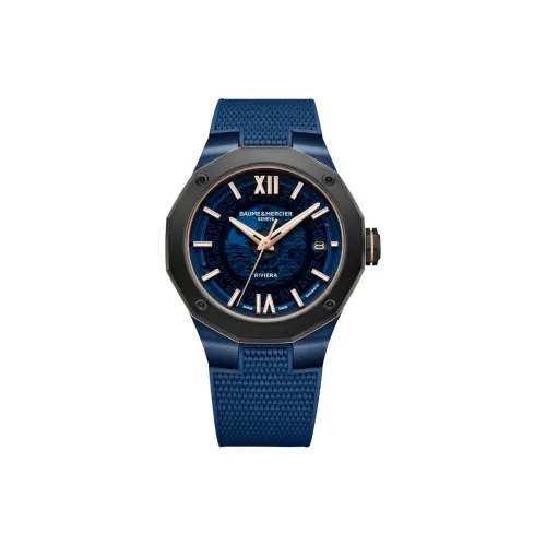 Baume & Mercier Автоматический Механический Механизм Мужские Часы 42 мм Синий