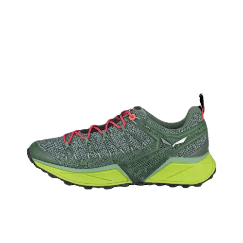 SALEWA Альпинистские и туристические ботинки Низкий верх Зеленый Feld Зеленый/Fluo Коралловый Женские