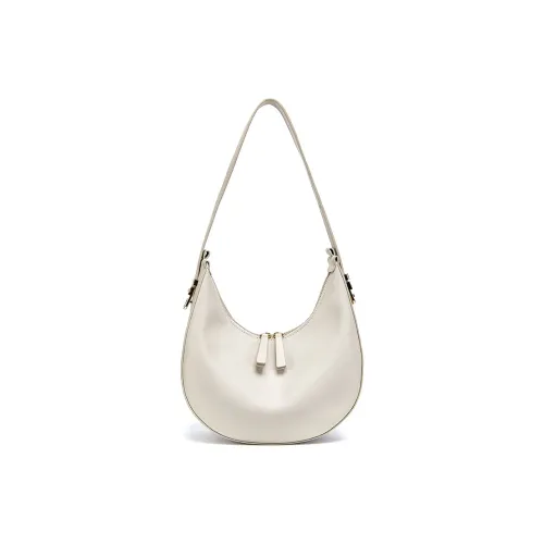 YOCAMU Сумка из коровьей кожи сумка-полумесяц сумка через плечо плечевая сумка средний размер женский серый белый