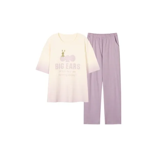 H YXIANG Пижамный комплект женский светло-фиолетовый