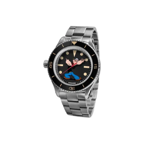 UNDONE Hercules SAILOR Автоматический Механический Механизм Стальной Ремешок Часы Мужские Черный Циферблат