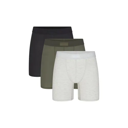 SKIMS 3 пачки Military стиль MULTI/Army зеленый Multicolor Мужские боксер-шорты