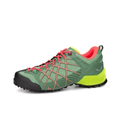 SALEWA Амортизация противоскользящий устойчивый к истиранию водонепроницаемый низкий верх походная обувь женский зеленый красный
