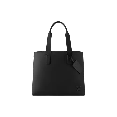 LOUIS VUITTON Сумка Tote из коровьей кожи Сумка для покупок Сумка через плечо Сумка Мужская Черная