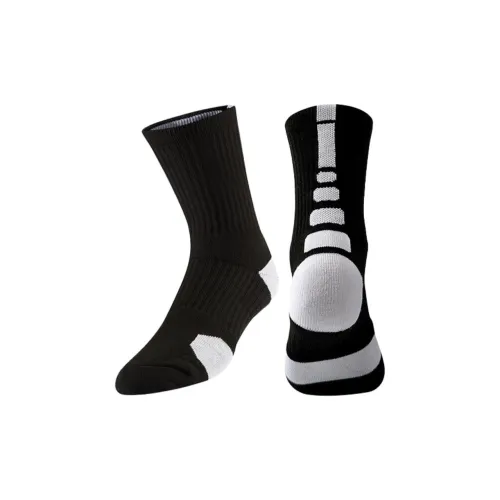 Brute Rabbit Баскетбольные носки Мужские 1 упаковка Черный Белый