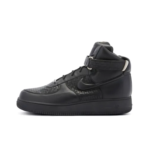 Nike Air FORCE 1 Скейтборд Кроссовки Высокий Топ Черные Мужские