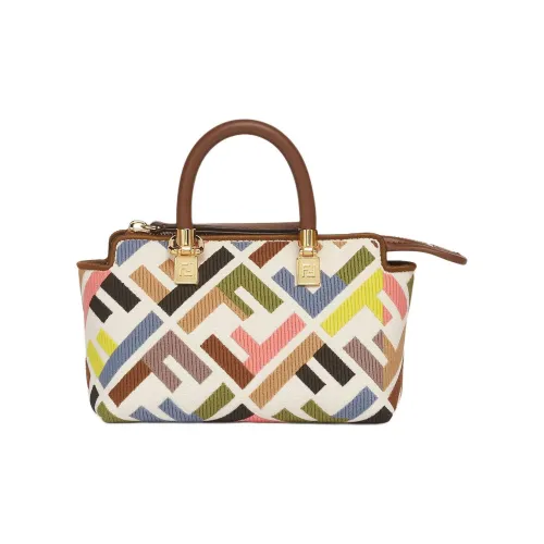 FENDI By The Way Series Вышивка с холстом Сумка Сумка через плечо Сумка через плечо Мини Женская Многоцветная