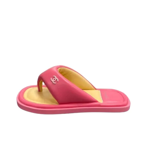 CHANEL Резина Подошва Шлепанцы Женские Фиолетовые