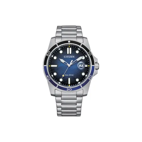 CITIZEN Солнечный механизм нержавеющая сталь ремешок часы 41,5 мм мужские синий циферблат