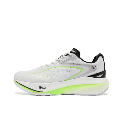 QIAODAN Shadow 1,0 Беговые кроссовки Низкий топ Jordan Белый/Flying Shadow Зеленый Мужской