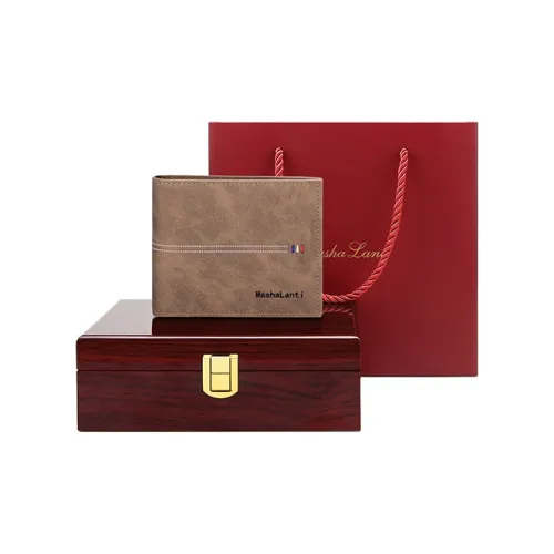 MashaLanti PU кожа Полиуретан Держатель для карт кошелек кошелек для мелочей стандартный мужской кофе