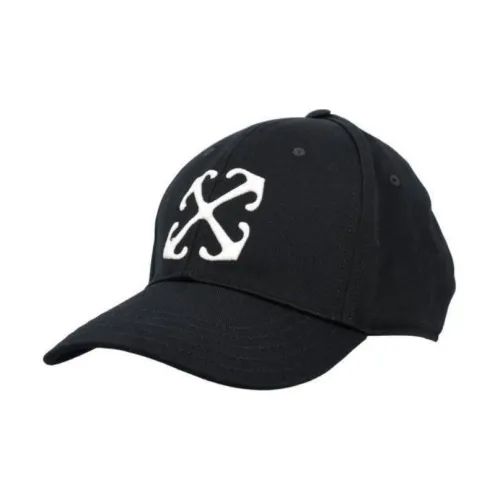 Off Белая хлопковая ткань Кепки Женские Черный