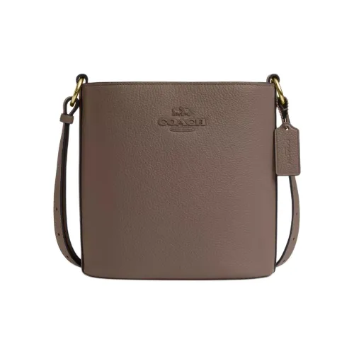 COACH Sophie Каменная кожа Ведрообразные сумки Сумки через плечо Сумка через плечо Маленькая Женская Темный известняк Коричневый