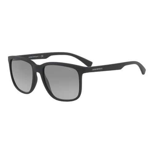 EMPORIO ARMANI Plastic Square Sunglasses Men's Black