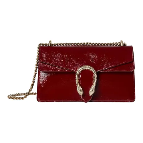 GUCCI Dionysus Лакированная кожа Сумка через плечо Сумка на плечо Женская Красная