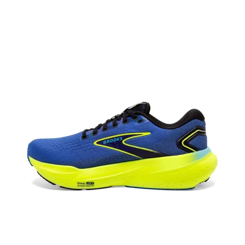 Brooks Slip-resistant Abrasion-resistant Low Top Casual Running Shoes Unisex Blue Yellow Брэдс Слип-резистентный Абразион-резистентный Низкий Топ Повседневные Беговые Кроссовки Унисекс Синий Желтый