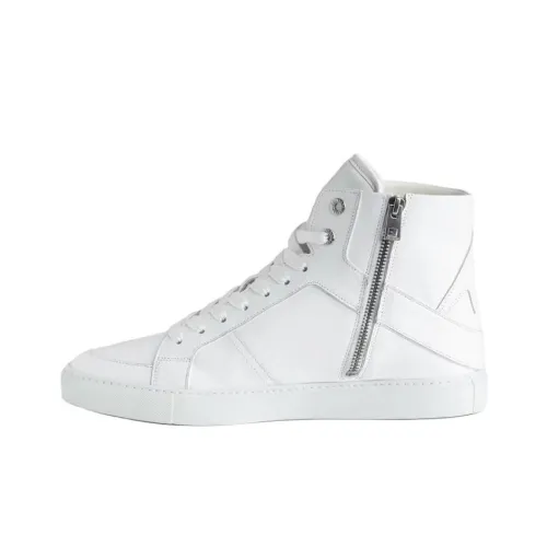 Zadig Voltaire ZV1747 Высокие Кроссовки для скейтбординга Мужские Белые