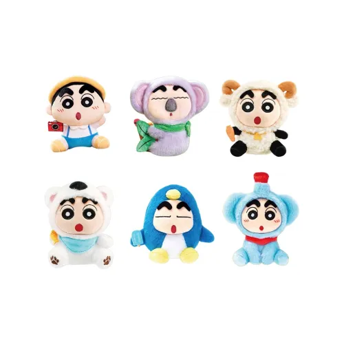 52TOYS Карандаш SHIN Chan Путешествие Little New Коллекция Плюшевый Слепые коробки Один Mystery Коробка Целая коробка 6 шт