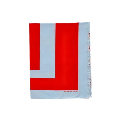 DRIES VAN NOTEN Cotton Knit Шарфы Женские Красный