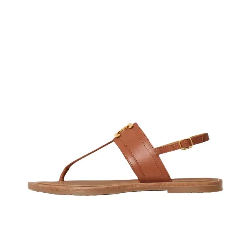 CELINE One Ремешок Сандалии Женские Рыжий Коричневый