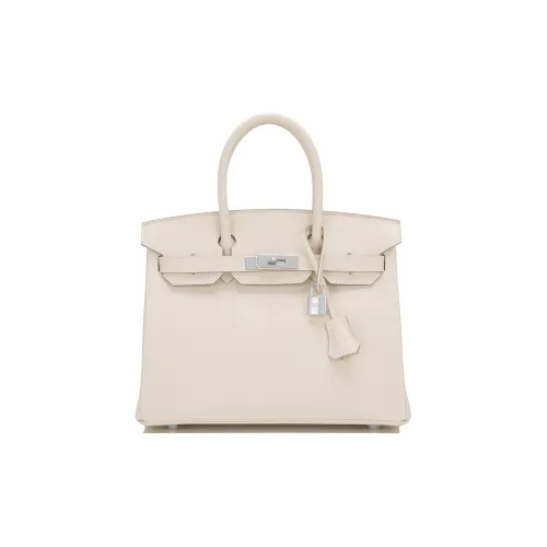 HERMES Birkin Эпсомская кожа Сумка Birkin Сумка Женская 10 Craie Milkshake Белый