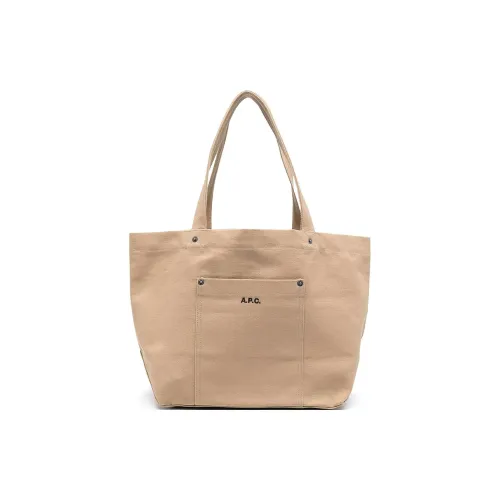 A.P.C Хлопковая ткань Тоут Сумка Сумка для покупок Сумка Женская Светлый Умбра
