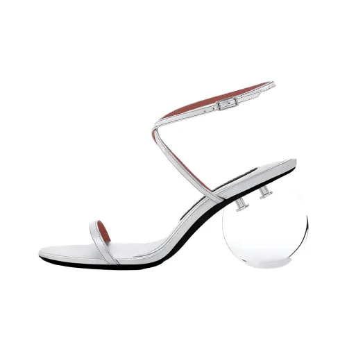 Les Petits Joueurs Delfina One Strap Sandals 8,5cm Женские Серебристые