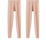 Набор из 2 шт (Кожа Тон + Кожа Тон) тонкий теплый бархат / высокий эластичный ремень / двойная нить для шитья