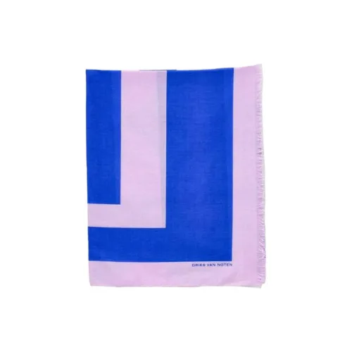DRIES VAN NOTEN Cotton Knit Шарфы Женские Синий