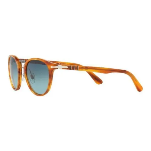 PERSOL Ацетат Круглые Солнцезащитные очки Женские Коричневый