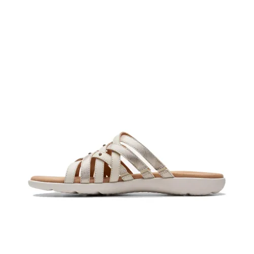 Clarks Пластиковая подошва противоскользящие слипоны женские серый и белый