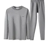 Термическое нижнее белье, топы + термическое нижнее белье, топы, комплекты одежды (светло-серый фотиния), утолщенный и с флисовой подкладкой / ветрозащитный, с подкладочной тканью вверх, воротник / легко доступный замок для двери