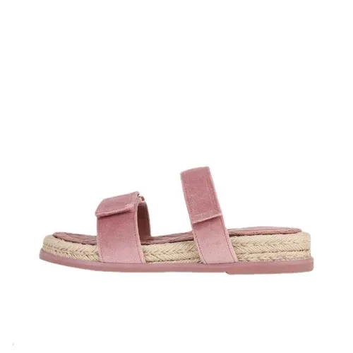 Peach Print Резиновая подошва Тихий Slip Противоскользящий Антибактериальный Устойчивый к истиранию Слипоны Женские Сливовый Пудра