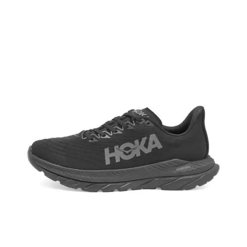 HOKA ONE ONE Mach 5 Slip-resistant Abrasion-resistant Low-top Беговые кроссовки Мужские Черные