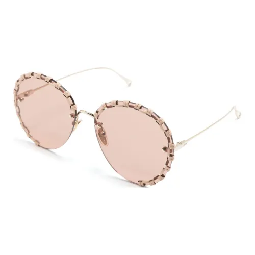 Chloe Металл Aviator Солнцезащитные очки Женские Золотые