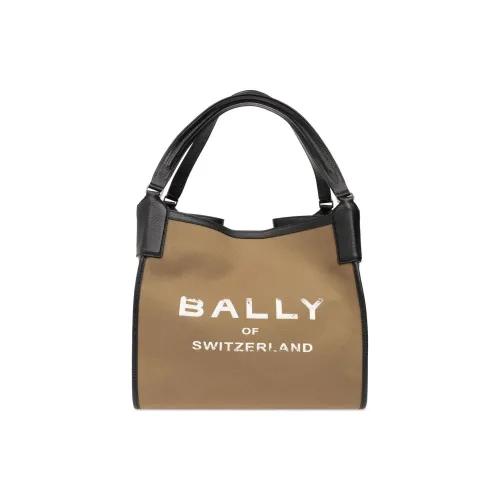 BALLY Кожа и Хлопок Сумка Большая Мужская Коричневая