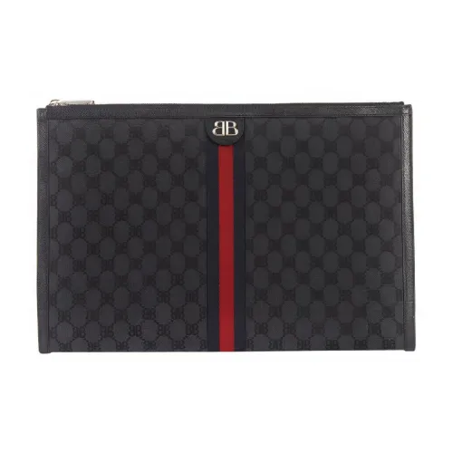 Balenciaga Сумка-клатч из коровьей кожи женская черная