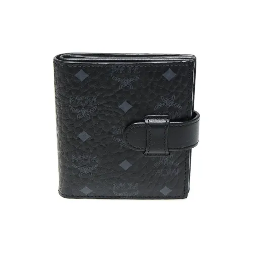 MCM Essential Visetos Origina Холст Картхолдер Мини Унисекс Черный