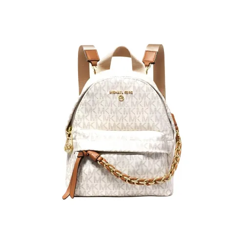 MICHAEL KORS Холст Рюкзак Мини Женский Ванильный Белый и Коричневый
