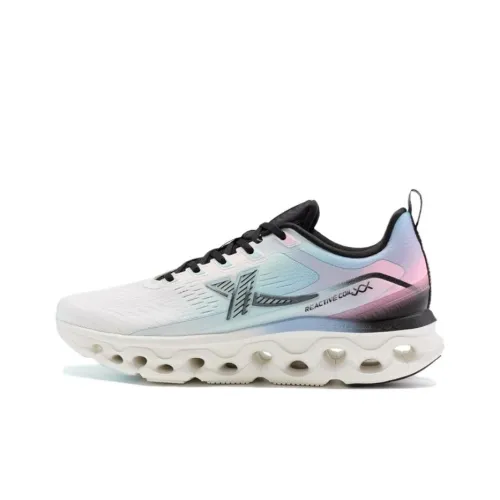 XTEP Устойчивые к истиранию низкие беговые кроссовки для женщин белые синие и розовые