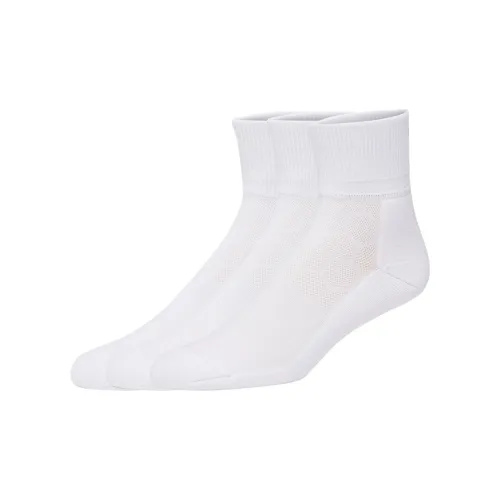 Asics EASY QUARTER Ярко-белый 3 шт Унисекс MID Носки до икры