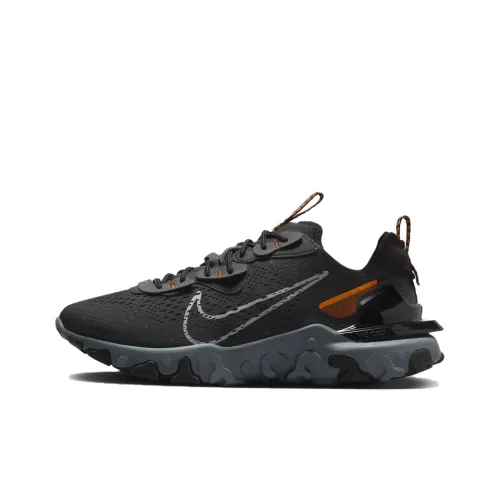 Nike React Vision Slip-resistant Abrasion-resistant Low Top Casual Running Shoes Unisex Black Найк React Vision Противоскользящий Устойчивый к истиранию Низкий Топ Повседневные Беговые Кроссовки Унисекс Черный