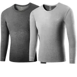 2 Топы (Конопля Черный + Средне-серый) аэрогель Черный Технология Термо/Утолщенный Брушированный Волосы Тепло