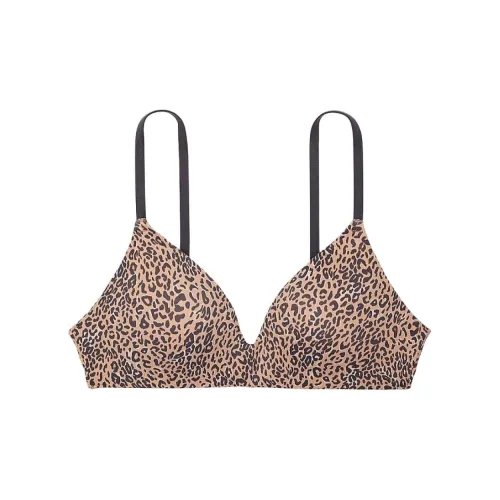 Victoria's Secret Розовый EVERYWHERE Бюстгальтер Женские Коричневый Леопардовый принт