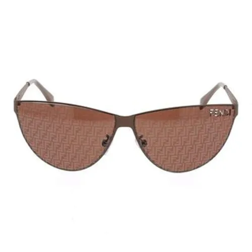 FENDI Металл Кошачий глаз Солнцезащитные очки Женские Коричневый