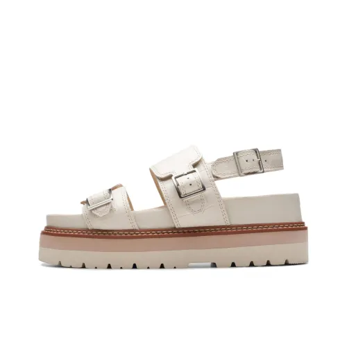 Clarks One Ремешок Сандалии 5 см Женские Кремовый