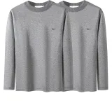 2 Топа (Светлый Конопля Серый + Светлый Конопля Серый) с Бархатом и Утолщенная / Средняя Шея Ветрозащитный