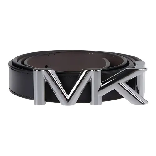 MICHAEL KORS Emblem Smooth Clasp Design Коровья кожа Ремни Мужской Черный Ширина 2,5CM
